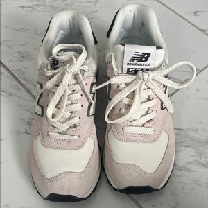New Balance Pink and White Athletic Shoes